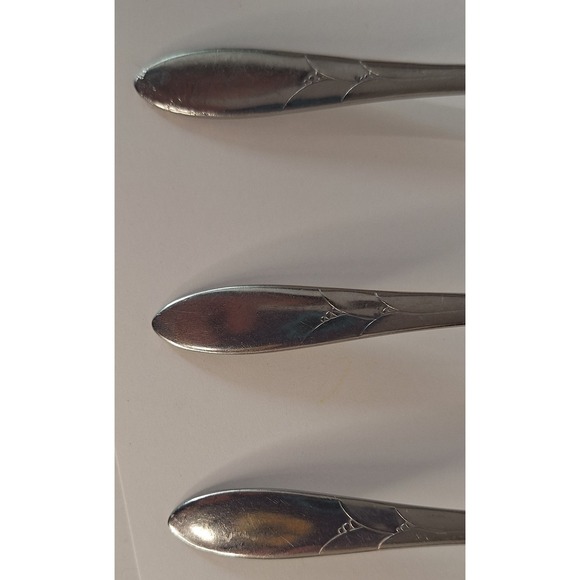 Lot Of 3 6 Inch Onieda Debonair Dinner Spoons Flatware Silverware - Picture 4 of 9